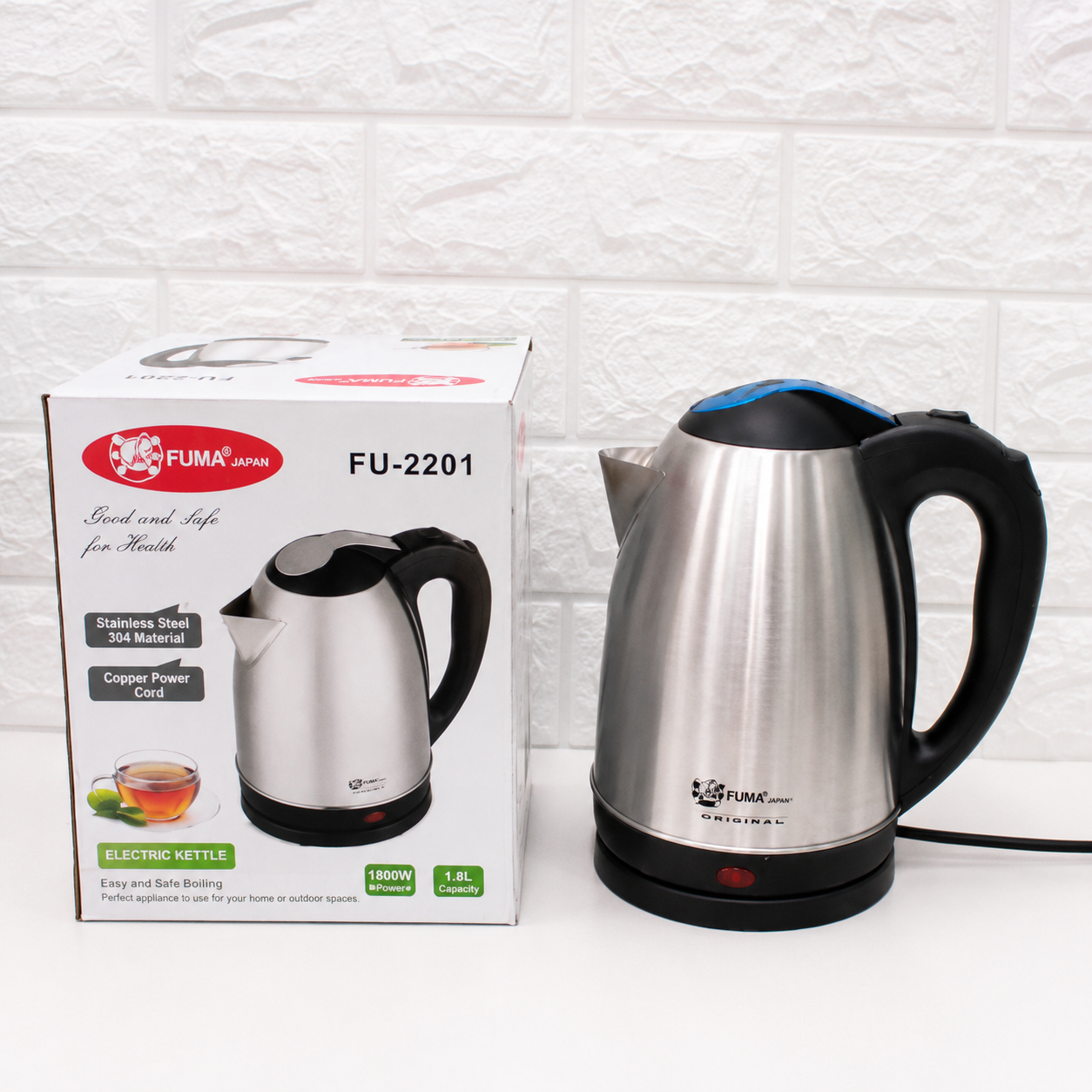 کتری برقی FUMA FU-2201 استیل 1.8 لیتری