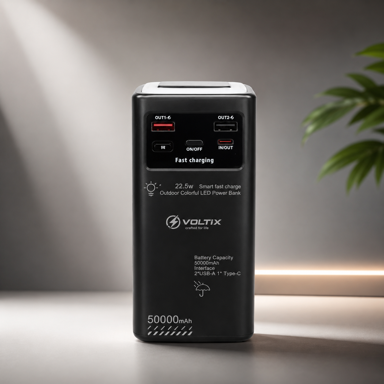 پاور بانک 50000 میلی آمپر VOLTIX فست شارژ QC3.0 و PD