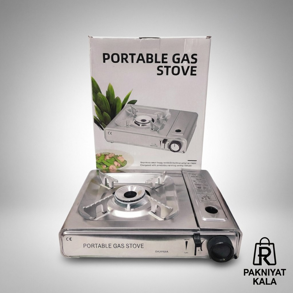 اجاق گاز مسافرتی BK-168A | 2 کاره جعبه‌دار استیل Portable Gas